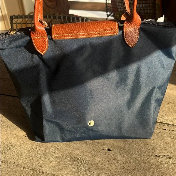 Vintage Longchamp Le Pliage “Shopping” Tote – Navy - Picture 14 of 15